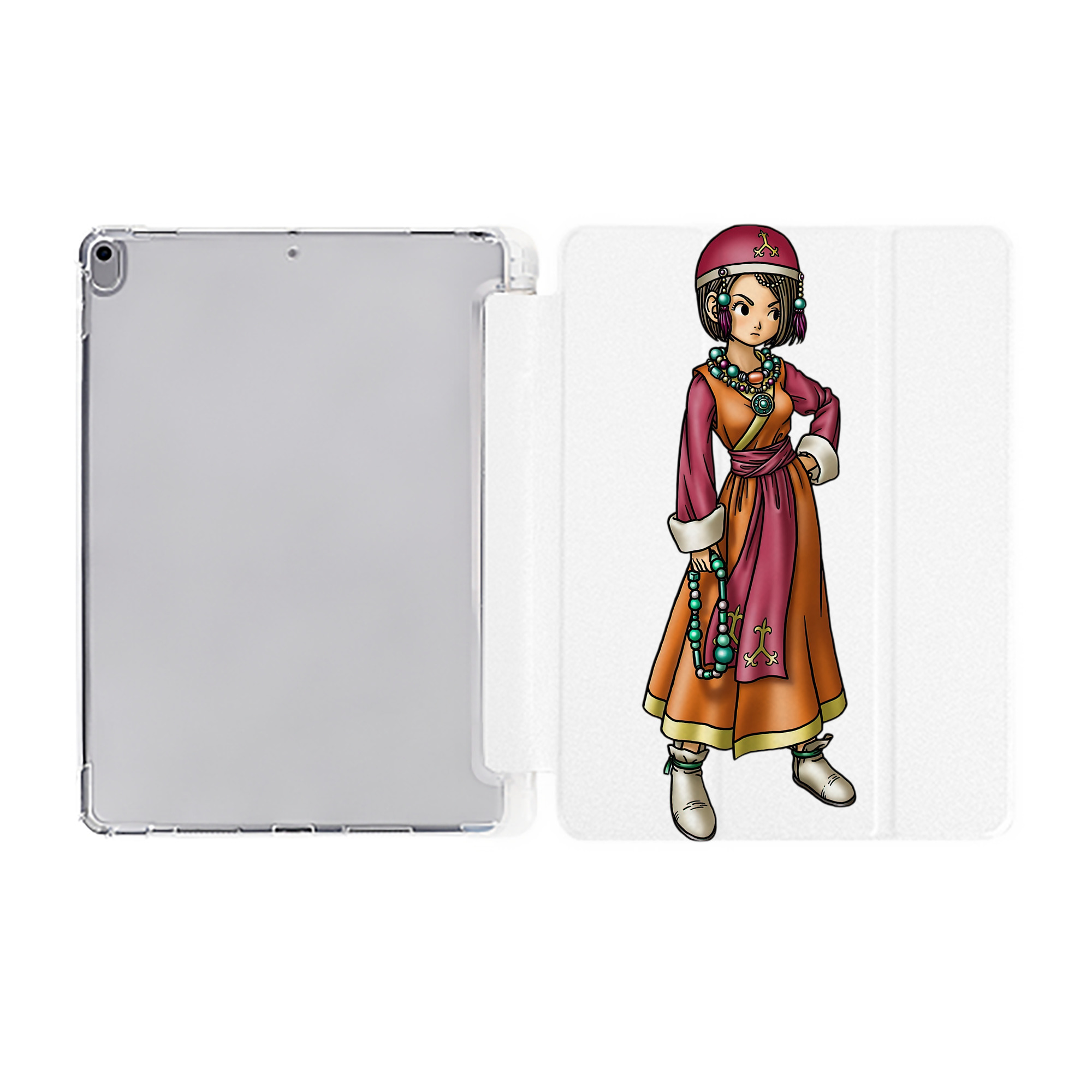 （画像用） ドラゴンクエスト Doragon Kuesuto Dragon Quest IPad ケース ペン収納付き 三つ折りスタンド PUレザー×シリコン 対応機種9.5/10.5/10.9インチ